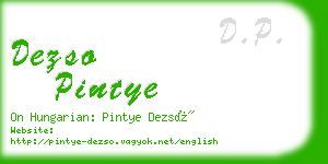 dezso pintye business card